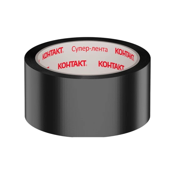 Клейкая лента Контакт Дом 50мм*10м армированная пленка черный (1/6/36)