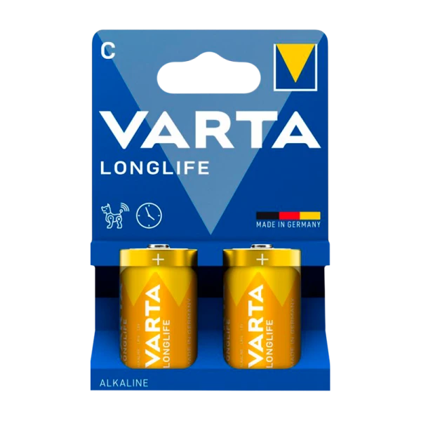 Батарейка Varta LONGLIFE LR14 C BL2 Alkaline 1.5V (4114) (2/20/200)