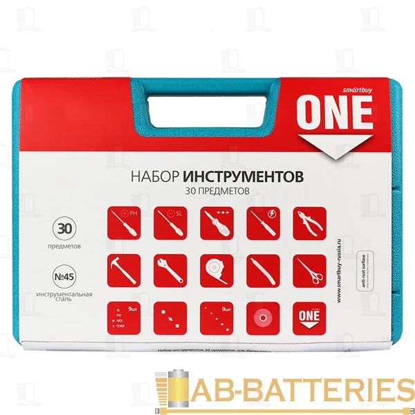 Набор инструментов Smartbuy One Tools 31 предметов, отв.,биты,голов.,плоског.,молот., и т.д