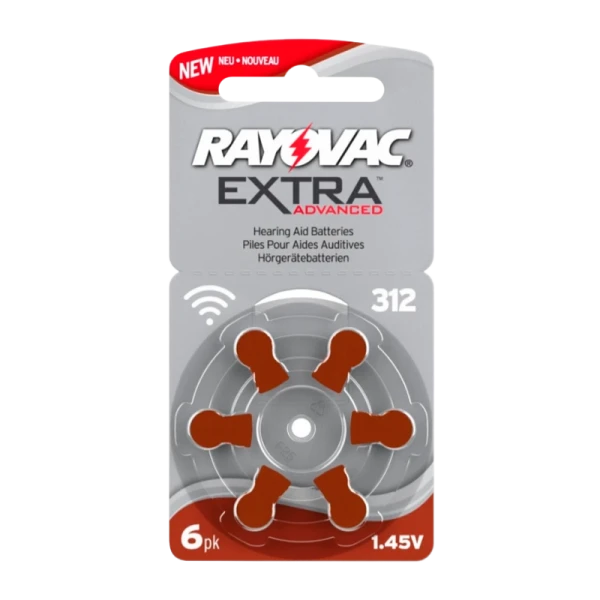 Батарейка Rayovac Extra ZA312 BL6 Zinc Air 1.45V (6/60/600)