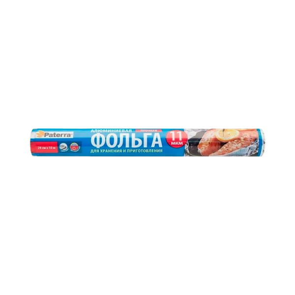 Фольга пищевая PATERRA "ПРОЧНАЯ" 29 см х 10 м 11 мкм (1/63)