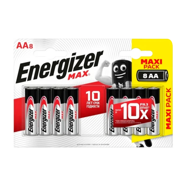Батарейка Energizer MAX LR6 AA BL8 Alkaline 1.5V (8/96)