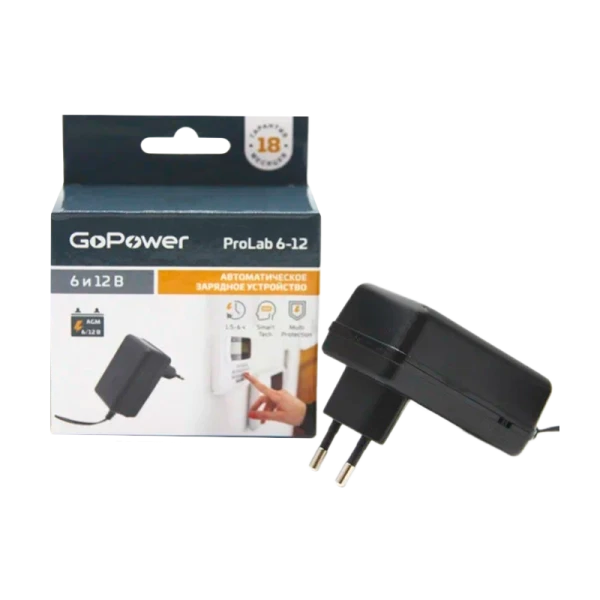 З/У для свинцово-кислотных аккумуляторов 6 и 12V GoPower ProLab 6-12 1.0A (1/100)