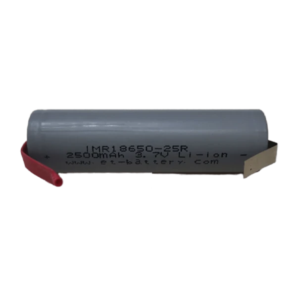 Аккумулятор ET IMR18650-25R-T, 2500мАч с выводами, 20/35А, высокая токоотдача,&nbsp;&nbsp; 18.0*65.0, Li-Ion