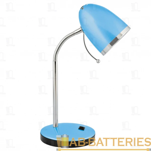 Светильник настольный Camelion KD-308 40W 230V E27 на основании голубой (1/12)