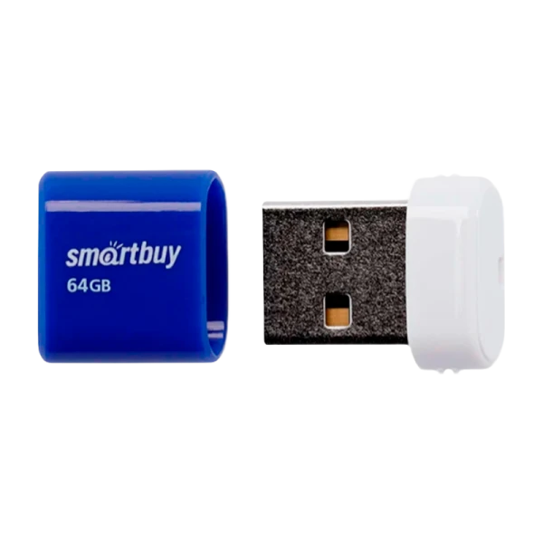 Флеш-накопитель Smartbuy Lara 64GB USB2.0 пластик синий