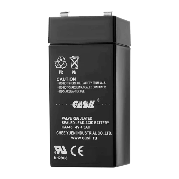 Аккумулятор свинцово-кислотный CASIL 4V 4,5Ah(20)