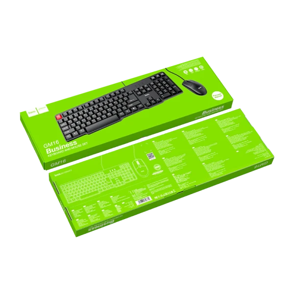 Набор клавиатура+мышь проводной HOCO GM16 игровой черный (1/20)
