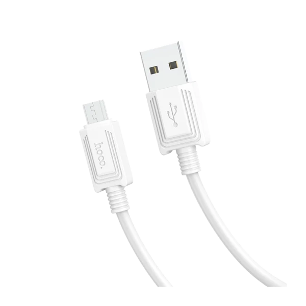 Кабель HOCO X37 USB (m)-microUSB (m) 1.0м 2.4A ПВХ белый (1/31/310)
