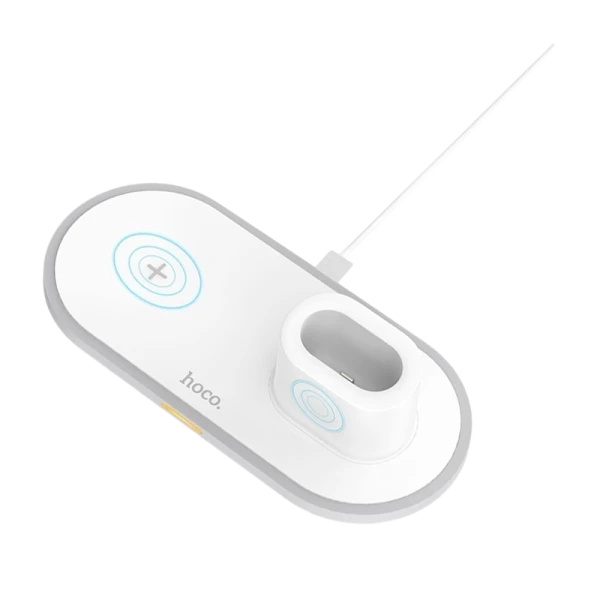 Беспроводное З/У HOCO CW21 2.0A 10W Apple Watch+Airpods белый (1/44)