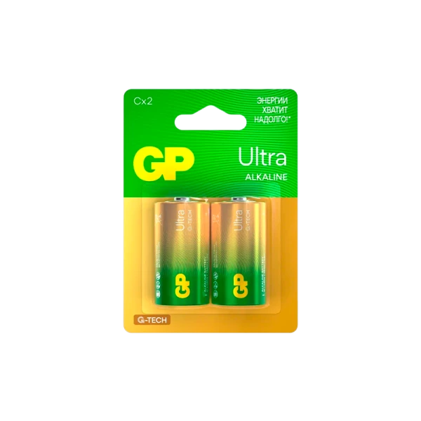 Батарейка GP ULTRA G-Tech LR14 C BL2 Alkaline 1.5V (2/20/160) R