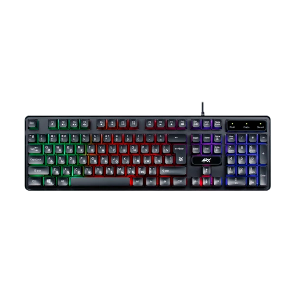 Клавиатура проводная Defender GK-196L Arx игровая USB 1.5м черный (1/10)