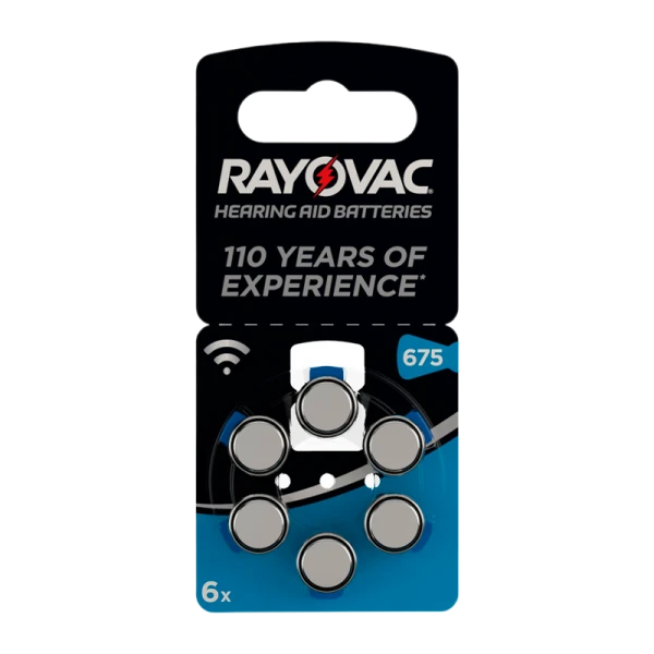 Батарейка Rayovac ACOUSTIC ZA675 BL6 Zinc Air 1.45V 0%Hg (6/60/600)