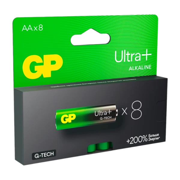 Батарейка GP ULTRA PLUS G-tech LR6 AA BL8 Alkaline 1.5V (8/96/768) R