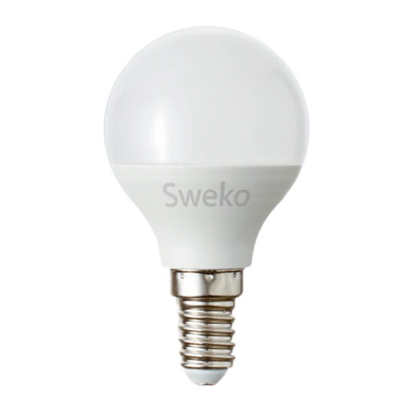 Лампа светодиодная Sweko G45 E14 7W 4000К 230V шар (1/5/100)
