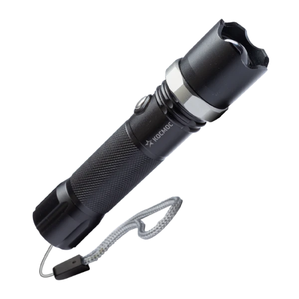 *Фонарь универсальный Космос 112Lit 3W LED от аккумулятора IP53 3 режима+ZOOM+линза черный (1/60/120