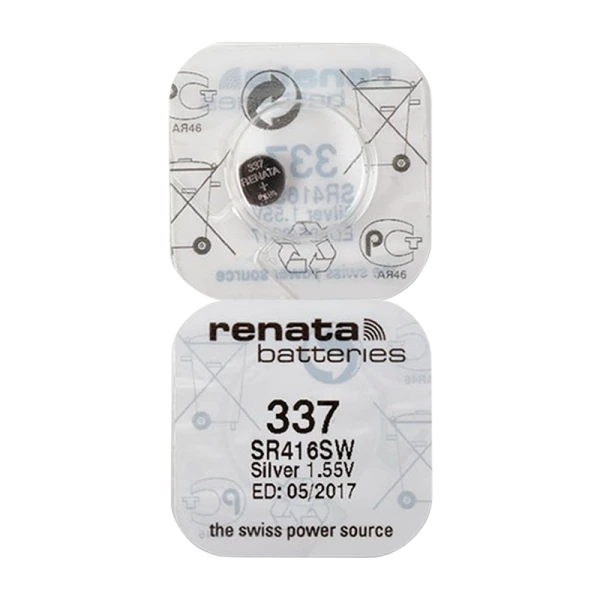 Батарейка Renata 337 (SR416SW) Silver Oxide 1.55V (1/10/100)