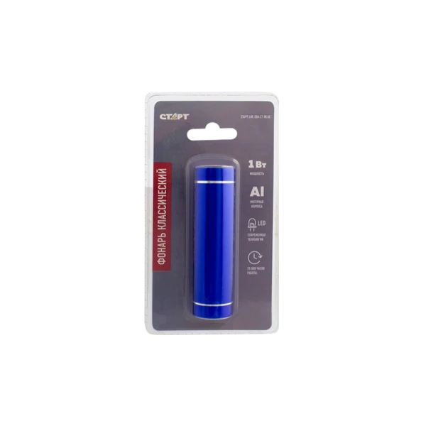 Фонарь светодиодный Старт LHE 204-C1 3W 1LED от батареек синий