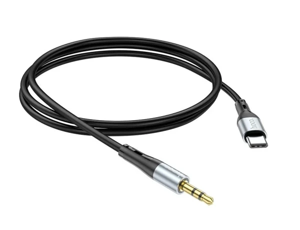 Кабель AUX HOCO UPA22 Jack 3.5mm (m)-Type-C (m) 1.0м силикон черный (1/31/310)