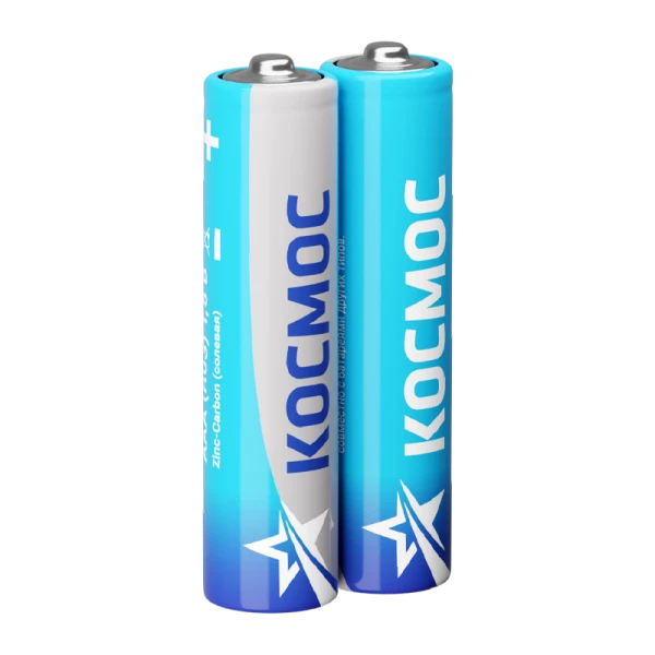 *Батарейка Космос R03 AAA Shrink 2 Zinc Carbon 1.5V (2/60/600) 