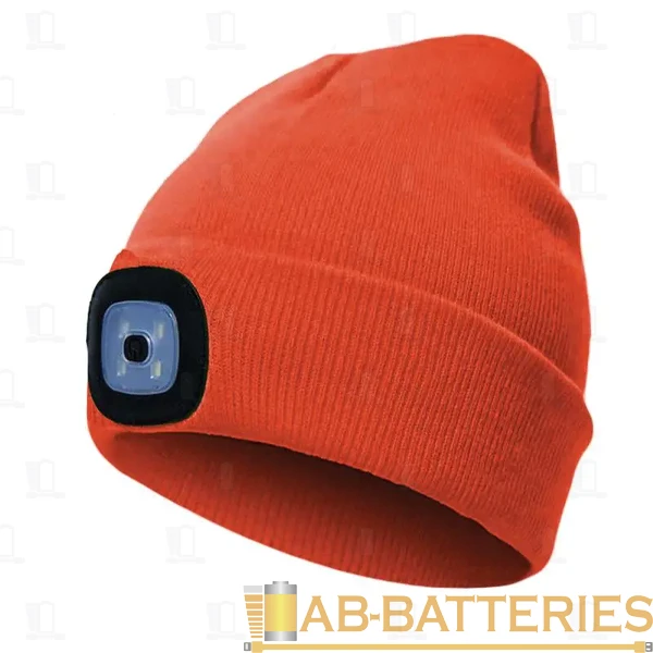 Шапка с фонарём КОСМОС красная