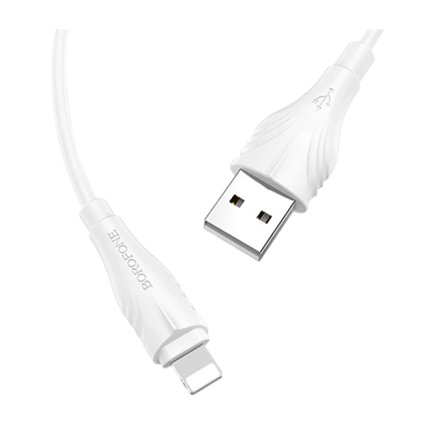 Кабель Borofone BX18 USB (m)-Lightning (m) 2.0м 1.6A ПВХ белый (1/360)