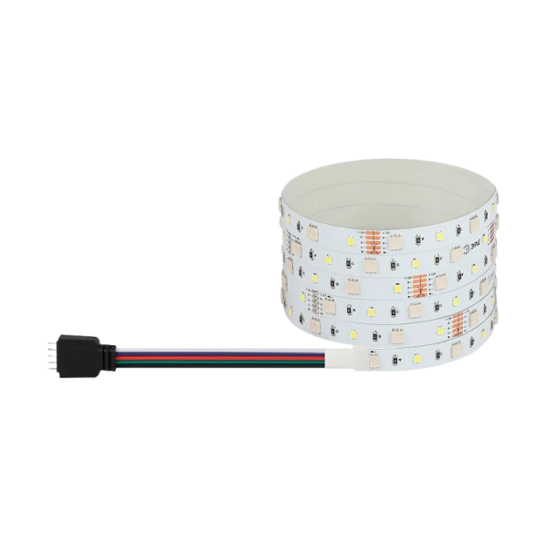 Светодиодная лента ЭРА LS5050 -14,4-60-12-RGB+W(6500)-IP20-1 year-5m RGB+холодный белый 5м