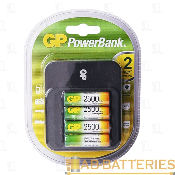 З/У для аккумуляторов GP PB550 AA/AAA 4 слота +4AA 2500mAh (1/10)
