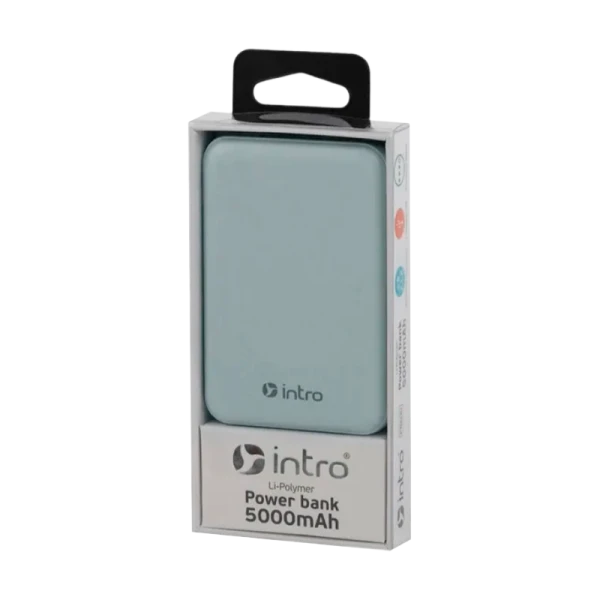 Внешний аккумулятор Intro PB600 5000mAh 2.0A 2USB/Type-C синий (1/50)
