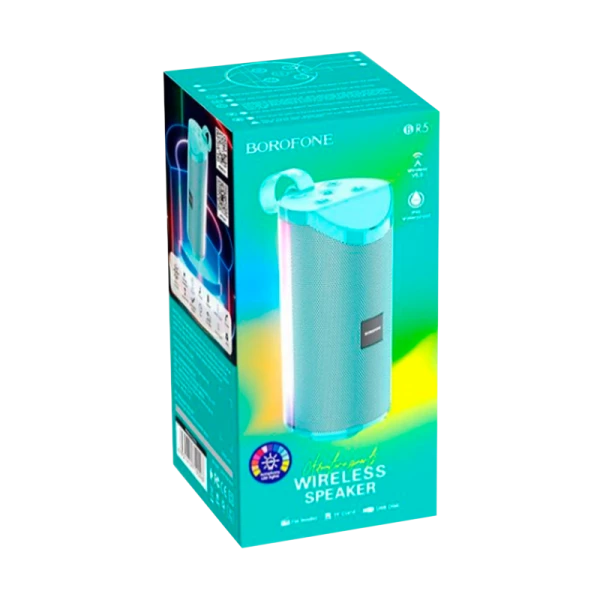 Портативная колонка Borofone BR5 bluetooth 5.0 microSD зеленый (1/40)