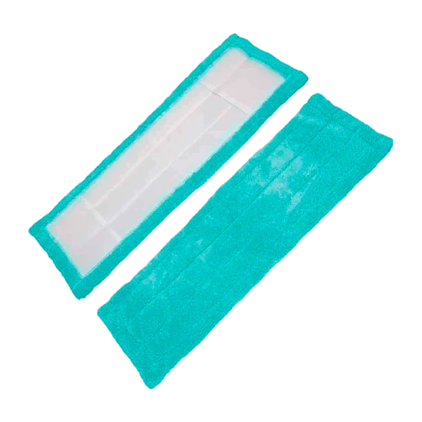 Насадка для швабры Рыжий кот MopM3-H микрофибра 44х14см с карманами бирюзовый (1/5/150)