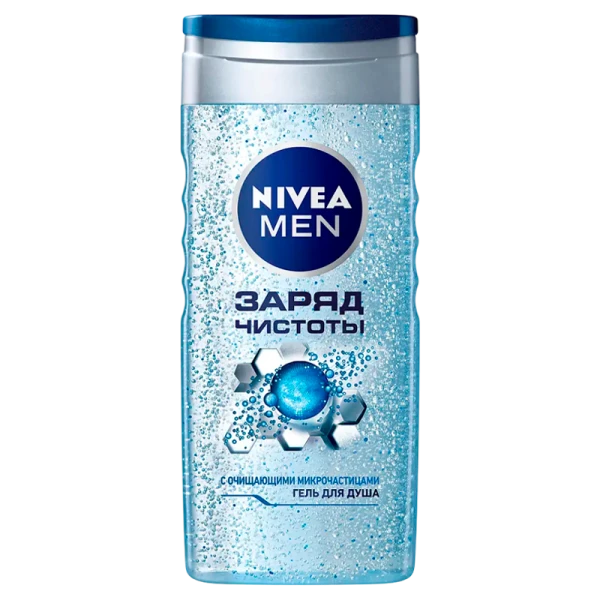 Гель для душа мужской Nivea Заряд Чистоты 250мл (1/12)