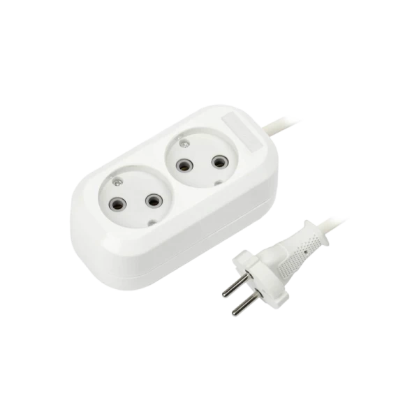 Удлинитель Smartbuy 2р.Б/З 10A 2.0м ПВС белый (1/50)