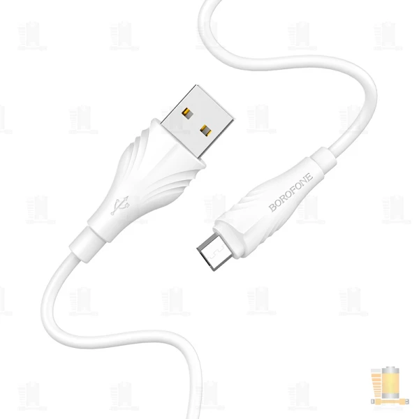 Кабель Borofone BX26 USB (m)-microUSB (m) 1.0м 2.4A нейлон золотой (1/360)