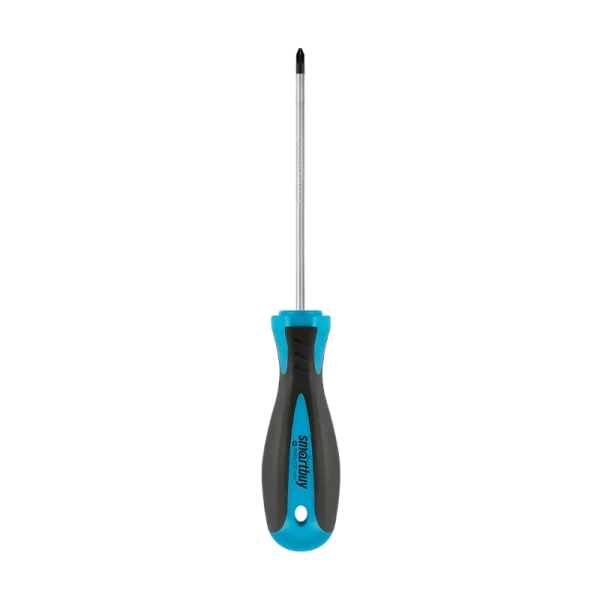 Отвертка крестовая PH0x100, эргономичная 2х-компонентная рукоятка, CR-V, магнит, Smartbuy Tools/192