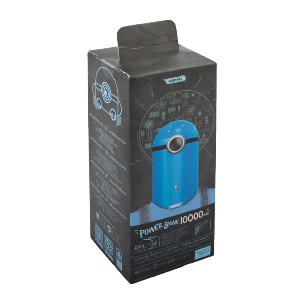 Внешний аккумулятор Remax RPL-36 Cutie 10000mAh 1.5A 2USB синий (1/40)