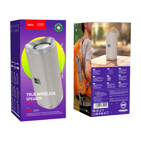 Портативная колонка HOCO HC4 bluetooth 5.0 microSD серый (1/30)