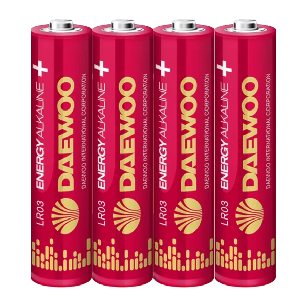 Батарейка Daewoo ENERGY LR03 AAA Shrink 4 Alkaline 1.5V (4/96/384)