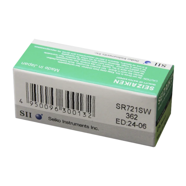 Батарейка SEIZAIKEN 362 (SR721SW) Silver Oxide 1.55V (1/10/100/1000)