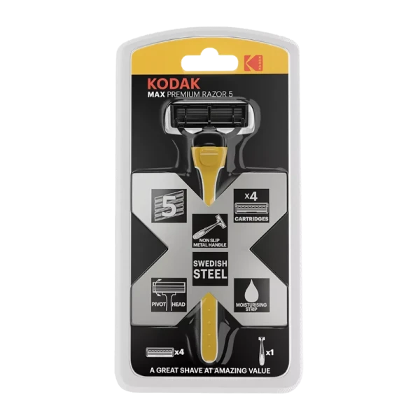 Бритва Kodak Ultra Premium Razor 5 лезвий 4 кассеты плавающая головка (1/12/48)