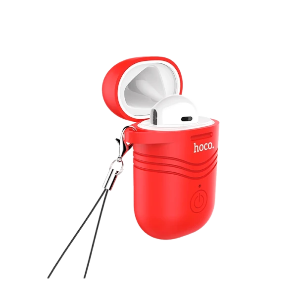 Беспроводная гарнитура HOCO E39 на правое ухо с красным чехлом (1/22/220)