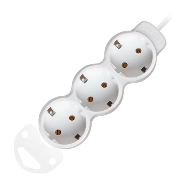 Удлинитель Smartbuy NEW 3р.С/З 16A 5.0м ПВС 3x1мм² белый (1/32)