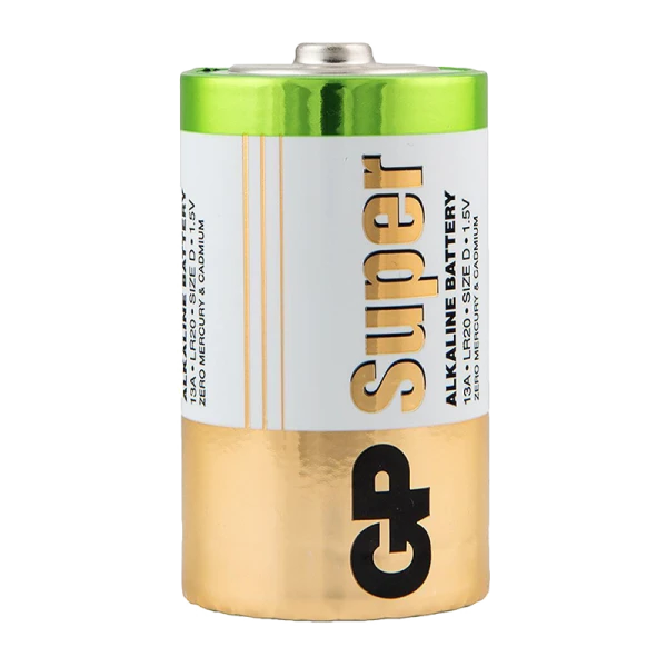 Батарейка GP Super LR20 D BL2 Alkaline 1.5V (2/20/160)