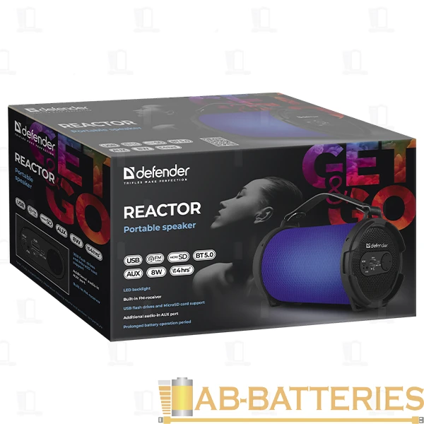 Портативная колонка Defender Reactor bluetooth 5.0 microSD синий (1/8)