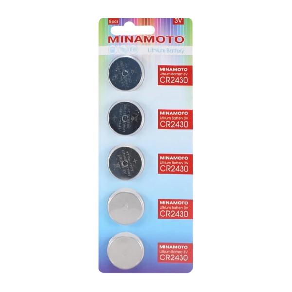 Батарейка Minamoto CR2430 BL5 Lithium 3V (5/100/5000)