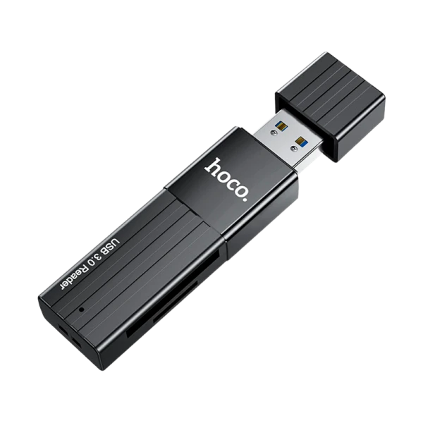 Картридер HOCO HB20 USB2.0 SD/microSD черный (1/50/200)