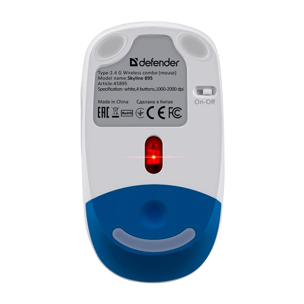 Набор клавиатура+мышь беспроводной Defender 895 Skyline белый (1/12)
