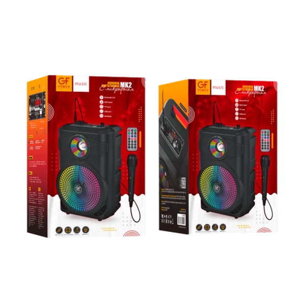 Портативная колонка GFPower MK2 bluetooth 5.0 FM/TF/USB/AUX (1/6)