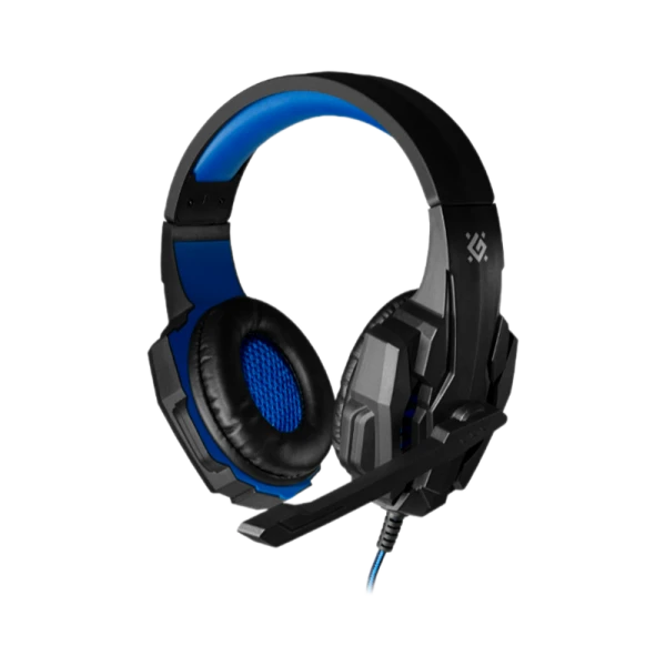 Наушники полноразмерные Defender G-390 Warhead с микр. игровые черный синий (1/20)