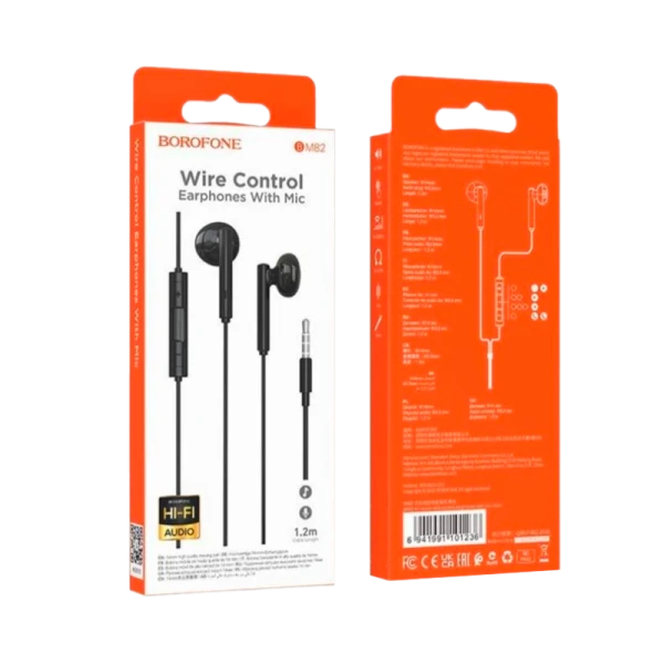 Наушники вставные Borofone BM82 с микр. черный (1/76/304)